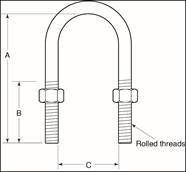 Part Number 01200 Stainless Steel U Bolts On Gibson Stainless 